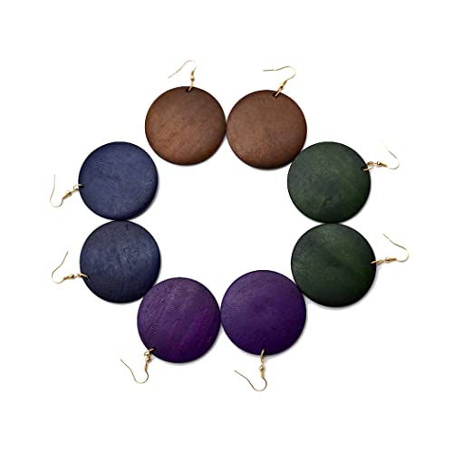 Braiton Pendientes De Madera Livianos Pendientes De Lágrimas De Madera Natural Pendientes Ligeros Pendientes Colgantes Ligeros Pendientes Geométricos Gotas De Madera,4 Pairs Cover