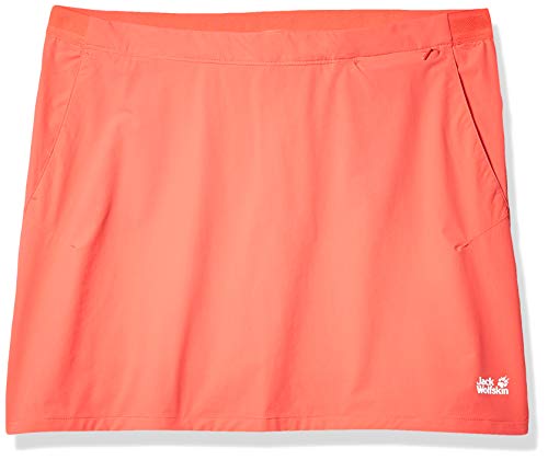 Jack Wolfskin Women's Hilltop Trail Women's Odor Inhibiting Nylon Ripstop Skort, tulip red, 34 (U Small 27/31)