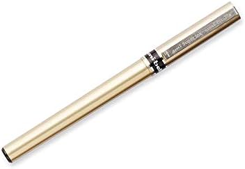 Uni-ball Deluxe Roller Ball Pens, Fine Point, 0.7mm, Blue Ink, Champagne Barrel, 6 Count image 3