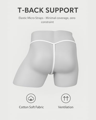 Men's Sexy G-String Thong Underwear Low Rise Mesh Printed String Bikini with Bulge Pouch Support4