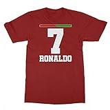 Portugal Sauf Jersey Ronaldo 7 Trikot des Nationalvereins Trend Unisex T-Shirt (Rot, Groß)