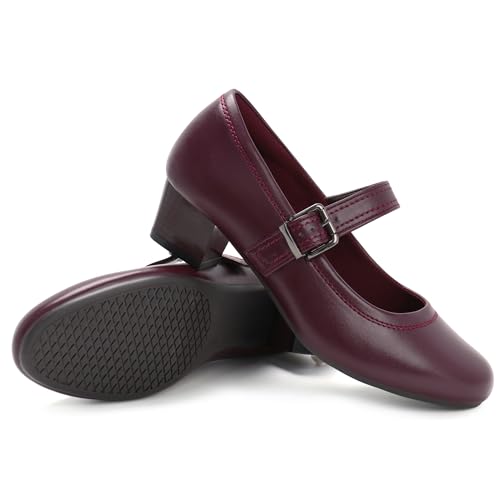 Image of Ortho+rest Women Orthopedic Bunion Mary Jane Dress Shoes | Bunion-bliss Dressy Pumps, Low Chunky Heel, Round Toe, Comfortable for Work & Office Professionals