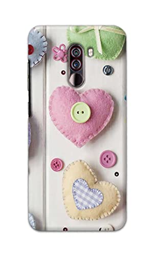 Image of PRINTFIDAA Heart Shape Hard Back Cover for Poco F1, Pocophone F1 Back Cover -(P6) KAT1010