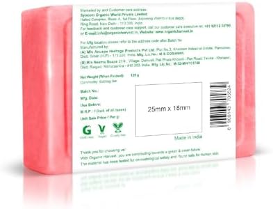 Rose Luxurious Bathing Bar | For Moisturized Skin, Rose Scented Bathing Bar, For Rejuvenated Skin, 100% American Certified Organic, Sulphate & Paraben-free, 125gm (Pack of 4)