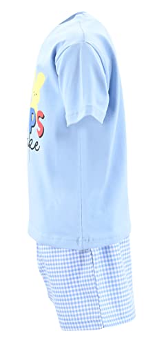 Image of Boys 2pc Shorts Set Outfit Short Sleeve Shirt with Classic Applique Print and Shorts