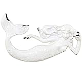 World Buyers Rustic Metal White Mermaid Drawer Pull, Dresser Knob Decor Beach Nautical with Attached Screw