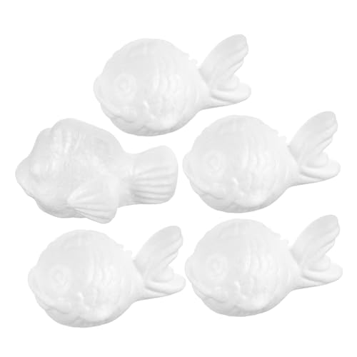 NUOBESTY 5stücke Teiliges DIY Schaumstoff-Fisch Zum Basteln Und Bemalen Unvollendete Fisch-Formen Für Junge Mädchen-kunstprojekte Und Party Deko Fördert Kreativität Und Fähigkeiten