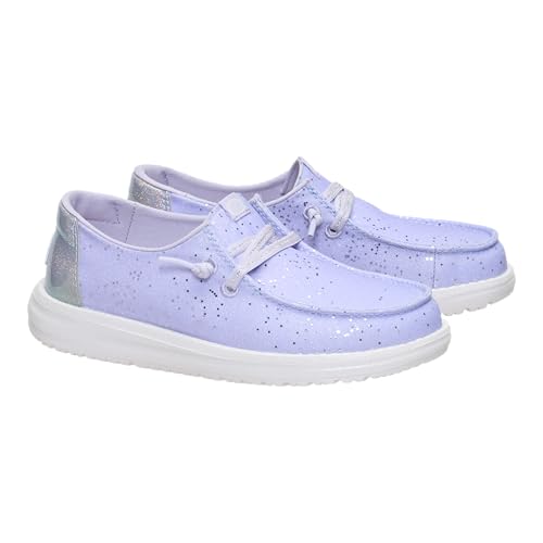 Image of HEYDUDE Girl's Toddler Wendy Sparkle Surprise | Slip On Shoe with Elastic Laces