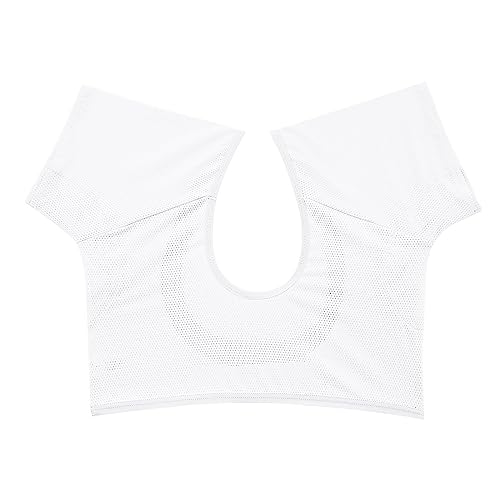T-shirt pour femme - Résistant à la transpiration - Respirant - Super absorbant - Anti-transpiration - Col en V - Haut bandage pour femme, blanc, M