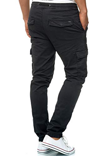 Indicode Hommes Broadwick Pantalon Cargo en Coton avec 6 Poches Black X-Large - Image 4