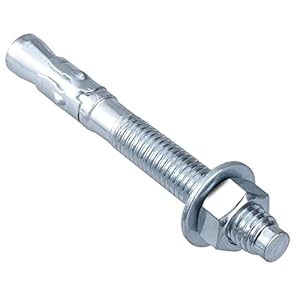 5/8” x 3 3/4” – 40 PCs Wedge Concrete Wall Anchors Bolt Zinc Plated Heavy Duty Fastener for Concrete