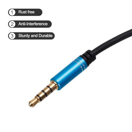 Cable auxiliar MECCANIXITY 3.5mm macho a macho 2 m azul miniatura 3