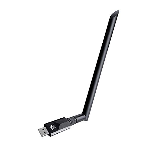 Adaptador WiFi USB Dongle WiFi 1200M con 5.8GHz/2.4GHz Dual Band 5dbi USB 3.0 Compatible para computadoras portátiles, computadoras de escritorio /PC/ para Windows Xp/7/8/10/Linux /Vista /Mac OS