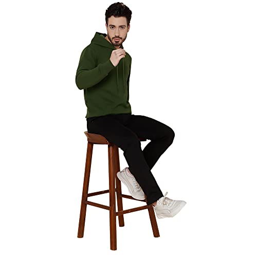 Image of Free Authority Men's Full Sleeve Solid Hooded Sweatshirt