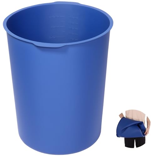 VEVOR Silicone Bucket 5 Gallon Blue Reusable Bucket Liner for Concrete Mix for Thinset Paint Concrete Epoxy Mixing Heavy-Duty Grout Mixer Insert Tool with Graduated Measurements