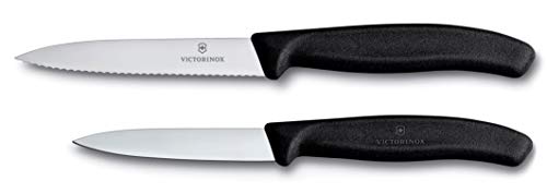 VICTORINOX ラッキーセット ブラック スイスクラシック ペティナイフ 果物ナイフ 2本セット 6.9001.4-X1