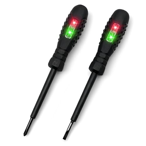 Lot de 2 Tournevis Testeur De Tension 2en-1, 12-220V Tournevis Magnétique À Couple Fort Élevé,...