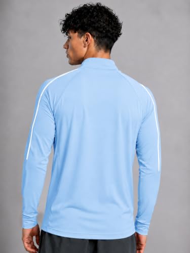Image of EYEBOGLER Men's Solid Polo Neck Full Sleeve T-Shirt, Casual Gym Wear Regular Fit T-Shirt for Men