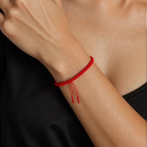 Red String Bracelet for Protection,Adjustable Kabbalah Bracelets Good Luck Wealth Braided Bracelet The Prayer I Share Bracelets Red/Black Thread Handmade Amulet Wrist Rope Lucky Gifts2