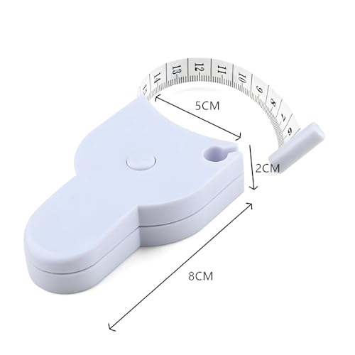 Fita Métrica Corporal para Medidas de Gordura Localizada e Massa Magra, Retrátil com Botão de Trava