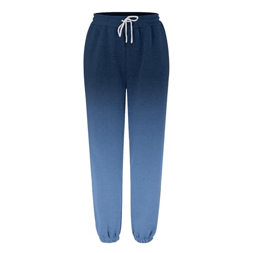 Kids Girls Elastic Waist Sweatpants Casual Wide Leg Gradient Color Athletic Pants 𝗗rawstring Comfy Jogger Pants