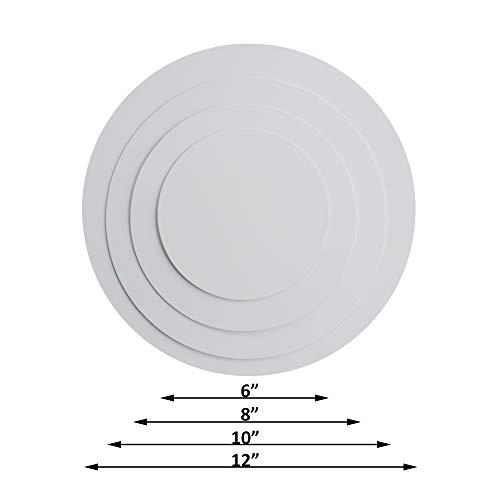 24Pcs Cake Boards (White) 6’’,8”, 10”,12” (Each Size 6)- Cardboard Round Cake Circle Base For Cake, Pizza by ZMYBCPACK - Thumbnail 3