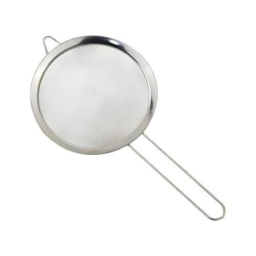 Portal AE Kitchen Sieve Stainless Steel Fine Mesh Strainer Food Flour Sifter 12 * 25.5 Cm (Silver)