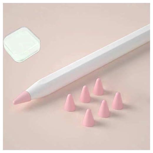 HappyCover Compatible with Apple Pencil Tips, Professional Liquid Silicone Nibs Cover Replacement for 1st & 2nd Gen, Writing Anti-Slip Protective Case for Apple iPad Pencil. (Baby Pink)