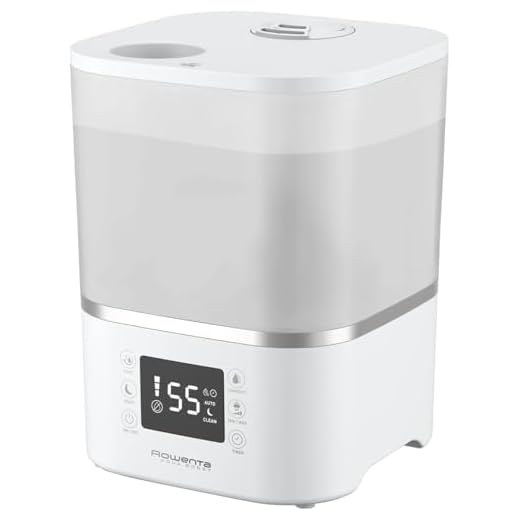 Rowenta Aqua Boost, Humidificador de 2,5 L, 3 programas, vapor caliente, compacto, silencioso 30 dBA, hasta 15 h de funcionamiento, temporizador hasta 12 h, apagado automático, HU4020