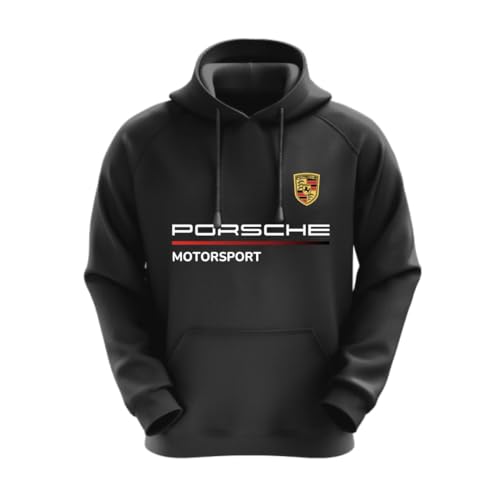 Image of DUDEME 50+Motor HOMotorsport Hoodie for Car Enthusiast for Men & Women Black Hoodie 100% Cotton Car Printed Hoodies.