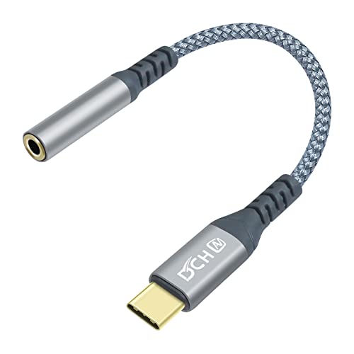 DCHAV USB Type C to 3.5mm Audio Adapter Headphone Jack 3.5 mm USB-C Aux Cord Male to Female Braided Dongle Compatible Samsung Galaxy S22 S21 S20 Pixel 7 6a Android Phone Laptop Speaker Headset Car