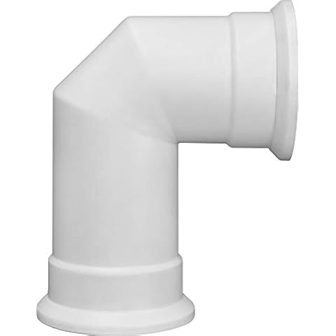 Adam Angled White Stove Pipe for Electric Stoves Cover