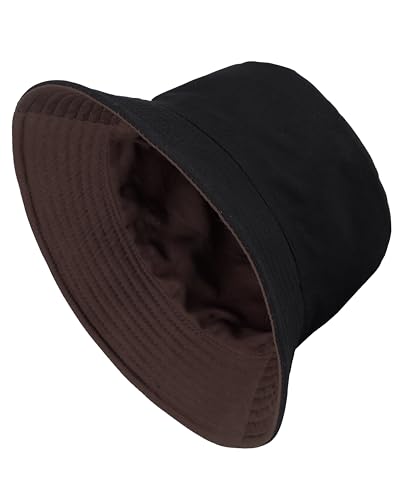 Image of Gelante Reversible Bucket Hat for Men and Women - Cotton, Outdoor Sun Protection Bucket Hats.