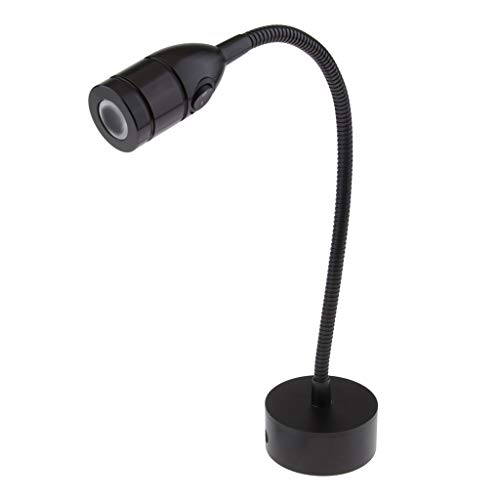 Homyl 12V 2W LED Lampe de Lecture de Bureau Maison Véhicule - Noir