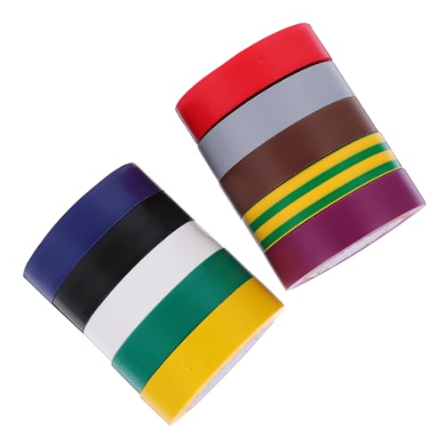 GETAJGHSD 10rollos Cinta Vulcanizada Aislante Eléctrica Colores Para Cables Aislamiento Profesional