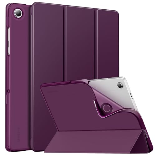 MoKo Funda para Samsung Galaxy Tab A11+ 11'' 2025 (SM X230/SM X236/SM X238)/ Tab A9+ 11'' 2023 (SM X210/X216/X218) con TPU Soporte Cubierta Trasera Translúcida Auto Activación/Reposo, Morado Oscuro