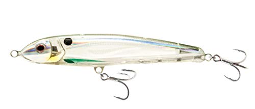 Nomad Riptide All-Depth Stickbait Fishing Lure Range – Floating Model, HD ABS, Triple Clear Coat, Tough Hook Setup, Fresh & Salt Water- 115mm, 3/4oz, Holo Ghost Shad