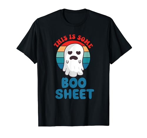 This Is Boo Sheet Ghost retro Halloween costume homem mulher t-shirt