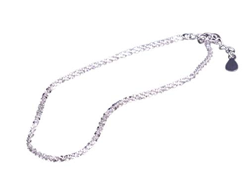 NicoWerk Damen Silberarmband Glanz aus 925 Sterling Silber Schlicht Glänzend SAB210