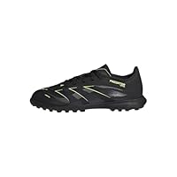 adidas Unisex League Turf Football Boots Kids, Core Black/Carbon/Lucid Lemon, 1 UK