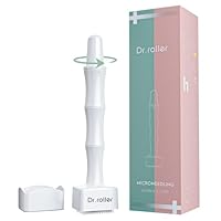 Dr.roller Derma Stamp 0-3mm Einstellbar, Microneedling Dermastamp mit 140 Titanium Mikro Nadeln, Microneedling Derma Pen Roller für Haare, Bartwuchs, Gesicht, Körper (Weißes Upgrade)