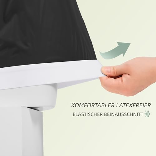 Carer 2 Stück Inkontinenz-Auslaufsichere Unterwäsche Boxershorts für Erwachsene Plastik-Windelhülle Waschbare Wiederverwendbare Wasserdichte InkontinenzUnterwäsche Boxershorts Unisex Schwarz Größe L