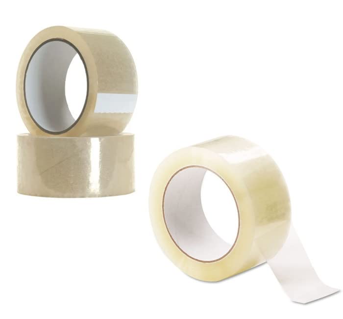 Nastro Adesivo Acrilico Per Imballaggio Trasparente Silenzioso Low Noise mm.50 x mt.132 Imballo Confezionare Regali Pacchi Trasloco Trasporto Spedizioni Multiuso (36)