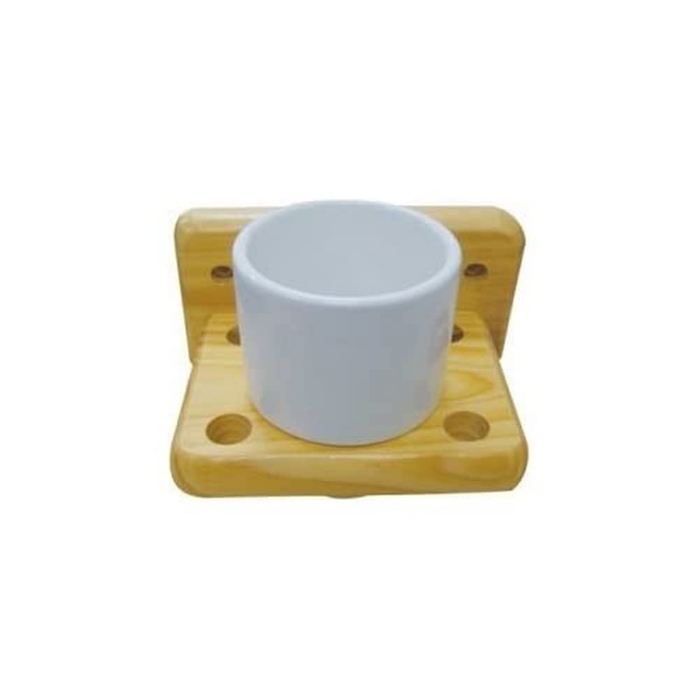 MSV Pinewood Toothbrush Holder, Stainless-Steel, Silver, 25 x 25 x 5 cm
