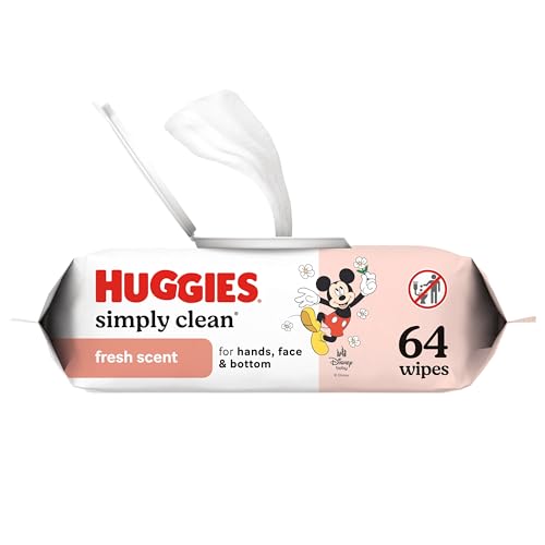 Image of Huggies Simply Clean Fresh Scent Baby Wipes, 1 Flip-Top Pack (64 Wipes Total), Packaging May Vary