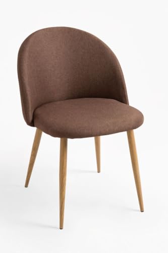Regalos Miguel - Sillas Comedor - Silla Vint Tela - Marrón