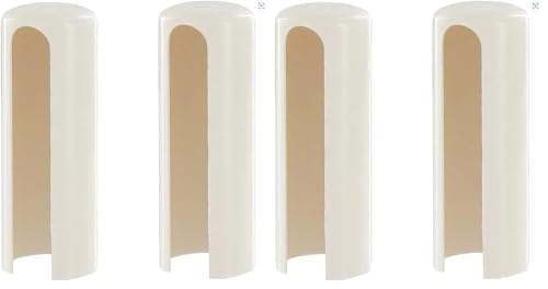 cyclingcolors 2x Couvre gond cache paumelle fenêtre porte portail Charnière Capuchon Protection Meuble Douille, 15mm blanc longueur 98mm plastique (Lot de 2)