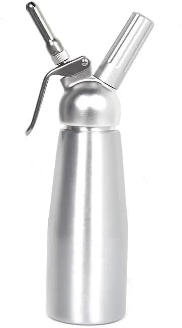 Professional Aluminum Whipped Cream Dispenser - 500 mL/1 Pint, with 3 Decorating Nozzles & 1 Cleaning Brush - Need To Use N2O Chargers (Not Included)