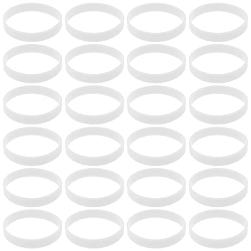 Bracelets phosphorescents en silicone blanc Ipetboom pour ambiance de nuit