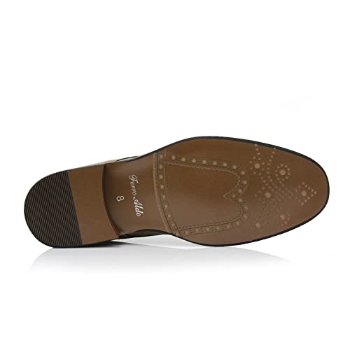 Image of Ferro Aldo Men's Modern Cap-Toe Derby Collection | Statement Dress Shoes in Floral, Woven, & Classic Styles
